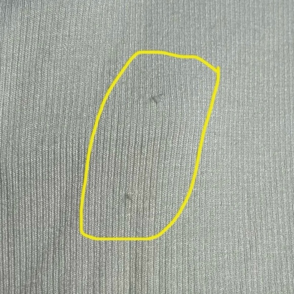 Lululemon Ribbed Hold Tight Long Sleeve-Light Ivory-Callots in pictures-PTP-13" - Picture 6 of 7